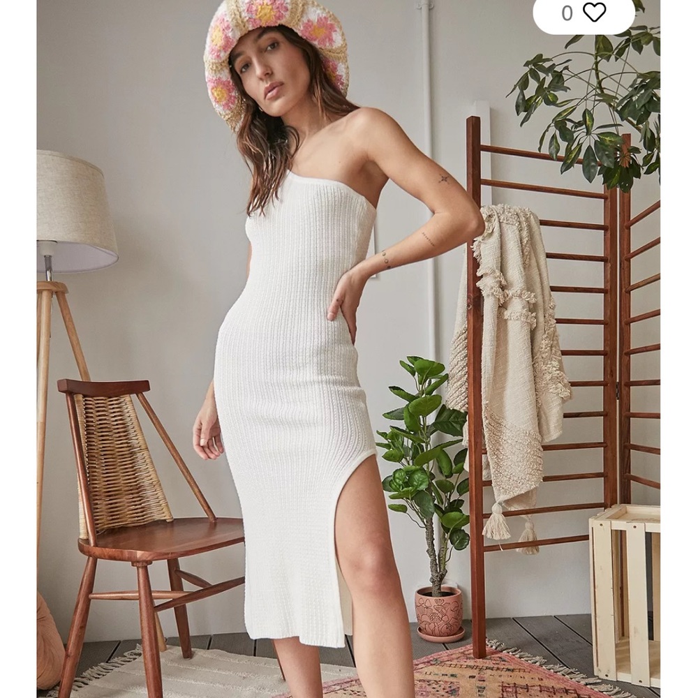 Finders Keepers Natural Knit Dress Ivory